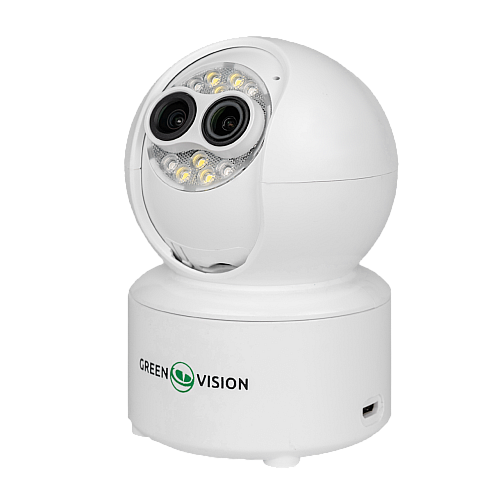 Бездротова поворотна камера два об'єктива GreenVision GV-193-GM-DIG40-10 5х PTZ