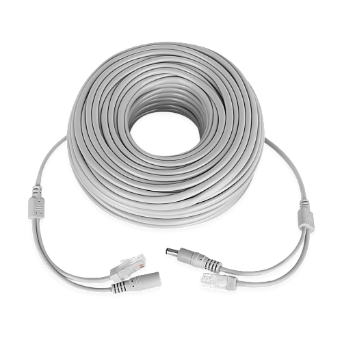 Патчкорд комбинированный по витой паре GreenVision GV-RJ-45+DC 40 м