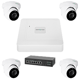Комплект відеонагляду на 4 камери GreenVision GV-IP-K-W74/04 5MP