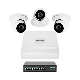 Комплект відеоспостереження на 3 камери GreenVision GV-IP-K-W81/03 5MP