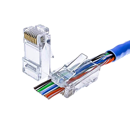 Коннектор сквозной GreenVision RJ45 Cat.5E 100 шт