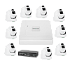 Комплект відеоспостереження на 9 камер GreenVision GV-IP-K-W72/09 3MP