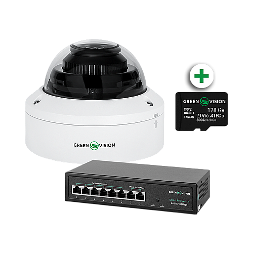 Комплект відеонагляду 1 IP камеру GreenVision GV-804