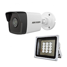 Комплект IP-відеокамера 2 Мп Hikvision DS-2CD1021-I(F) 2.8 мм та ІК-прожектор Lightwell LW12-140IR45-220