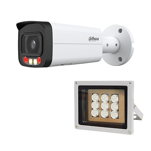 Комплект IP-видеокамера 4 Мп Dahua DH-IPC-HFW2449T-AS-IL 3.6 мм и ИК-прожектор Lightwell LW9-100IR45-220