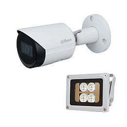 Комплект IP-відеокамера 2 Мп Dahua DH-IPC-HFW2230SP-S-S2 2.8 мм та ІК-прожектор Lightwell LW4-40IR60-12