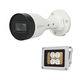 Комплект IP-відеокамера 4 Мп Dahua DH-IPC-HFW1431S1P-S4 2.8 мм та ІК-прожектор Lightwell LW4-40IR60-12