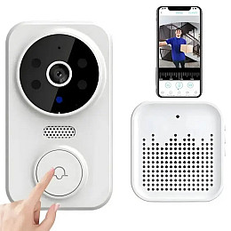 Звонок дверний безпровідний з камерою UKC M8 Wi-Fi Білий