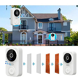 Звонок дверний безпровідний з камерою UKC M8 Wi-Fi Білий