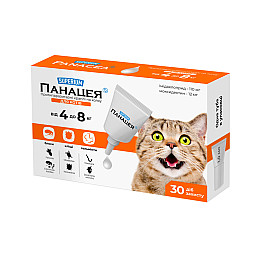 Капли на холку для котов Collar Супериум Панацея противопаразитарные 4-8 кг 1 мл (Collar9135) (16118)