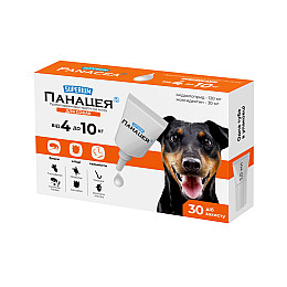 Капли на холку для собак Collar Супериум Панацея противопаразитарные 4-10 кг 1 мл (Collar9142) (16122)