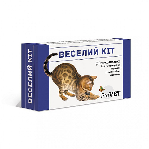 Фітокомплекс для покращення функції сечовивідної системи кішок ProVET Веселий кіт 20 мл (PR241752) (16214)