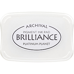 Чернильна подушечка Tsukineko Brilliance 10 x 7 см Срібло 211511675