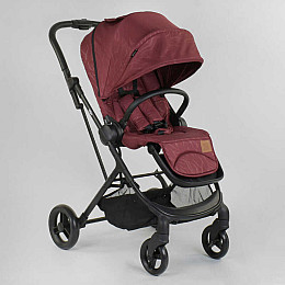 Коляска прогулочная детская "JOY" Liliya Burgundy + футкавер (88152)
