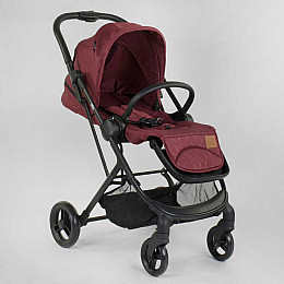 Коляска прогулочная детская "JOY" Liliya Burgundy + футкавер (88152)