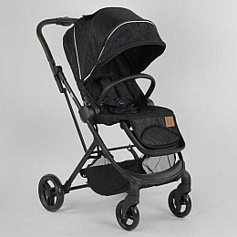 Коляска прогулочная детская "JOY" Liliya Black + футкавер (88150)