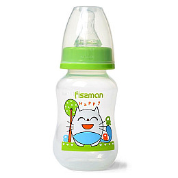 Бутылочка для кормления детская Baby Счастливый котик 125 мл Fissman DP43969