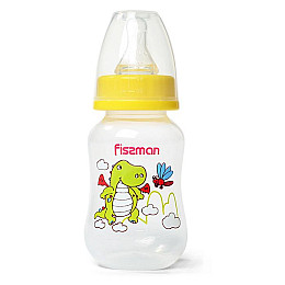 Бутылочка для кормления детская Baby Дракоша 125 мл желтая Fissman DP43971