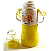 Бутылочка для кормления детская Baby Малыши 230 мл с ремешком желтая Fissman DP43986