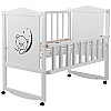 Кровать Babyroom Тедди T-01 фигурное быльце, откидной бок, колеса Белый (hub_x74q1c)