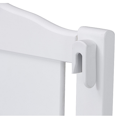 Кровать Babyroom Тедди T-01 фигурное быльце, откидной бок, колеса Белый (hub_x74q1c)