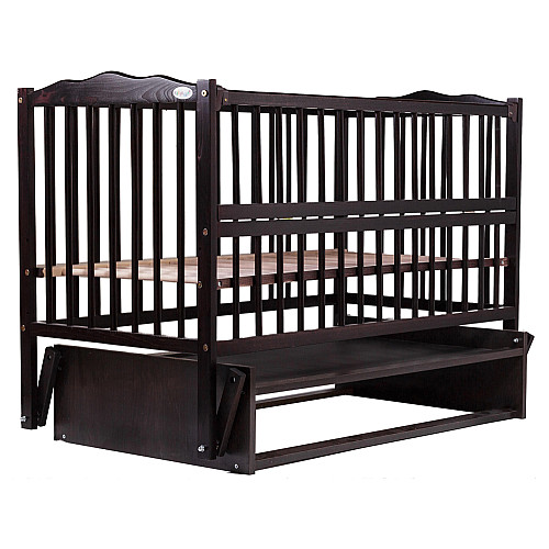 Кровать Babyroom Веселка маятник, откидной бок бук венге (hub_4uysuk)