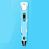 3D ручка з LCD дисплеєм 3DPen Hot Draw 3 Blue+Дошка+Ножиці+Комплект еко пластику для малювання 49 метрів