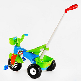 Велосипед трехколесный с родительской ручкой Pilsan 50 кг Blue and green (116827)