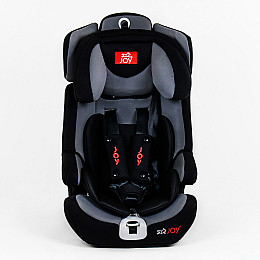 Дитяче автокрісло універсальне JOY ISOFIX 1/2/3 9-36 кг Чорне та сіре 80461
