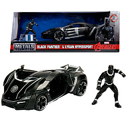 Автомодель машинка Марвел Мстители Ликан Гиперспорт з фігуркою Чорної пантери IG-OL185907 Jada