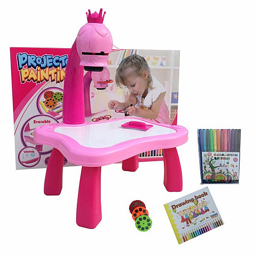 Дитячий столик для малювання RIAS Projector Painting з проектором Pink (3_01476)