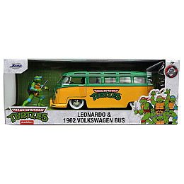 Автомодель машинка Ракушки-ниндзя Фольксваген Бус і фігура Леонардо OL218378 Jada
