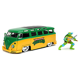 Автомодель машинка Ракушки-ниндзя Фольксваген Бус і фігура Леонардо OL218378 Jada