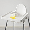 Стульчик для кормлення + столик IKEA ANTILOP 56х62х90 см Біло-сірий