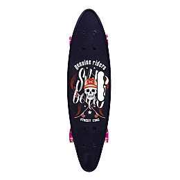 Пенни борд "Skull" 24" Bambi SC20520 с ручкой PU колеса со светом