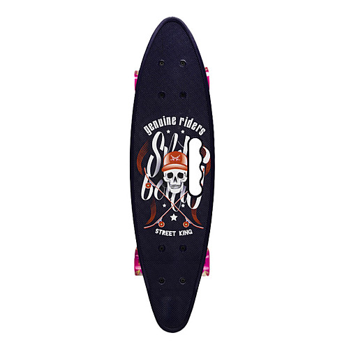 Пенни борд "Skull" 24" Bambi SC20520 с ручкой PU колеса со светом