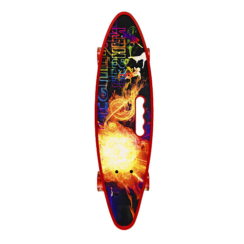 Пенни борд "Fireball" 24" Bambi SC20523 с ручкой PU колеса со светом