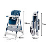 Детский стульчик для кормления складной Bestbaby BS-806 Sophie Синий (11098-63101)