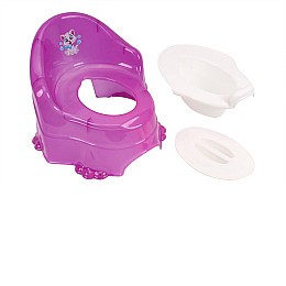 Горшок с крышкой Трон фиолетовый ТехноК (9468)