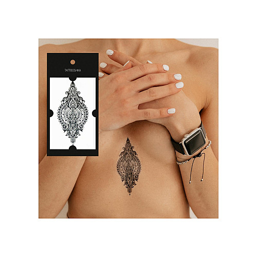 Временное переводное тату Мехенди 2 Tattoshka 60x105 мм