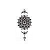 Временное переводне татуювання Мандала Tattoshka 60×105 мм