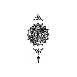 Временное переводне татуювання Мандала Tattoshka 60×105 мм