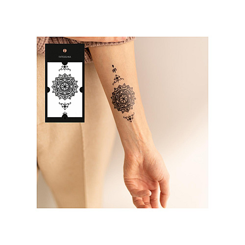 Временное переводне татуювання Мандала Tattoshka 60×105 мм