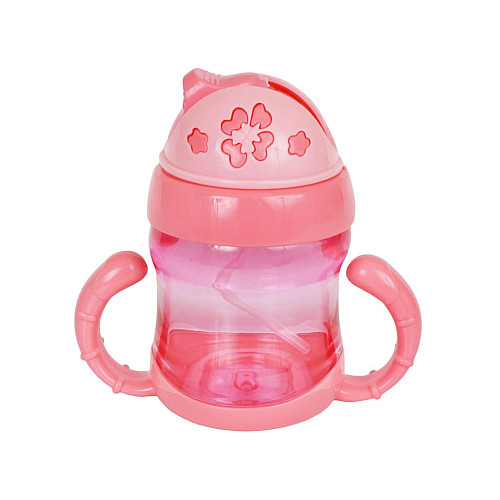 Детский поильник с трубочкой Mega Zayka MGZ-0321 (Coral) 150 мл