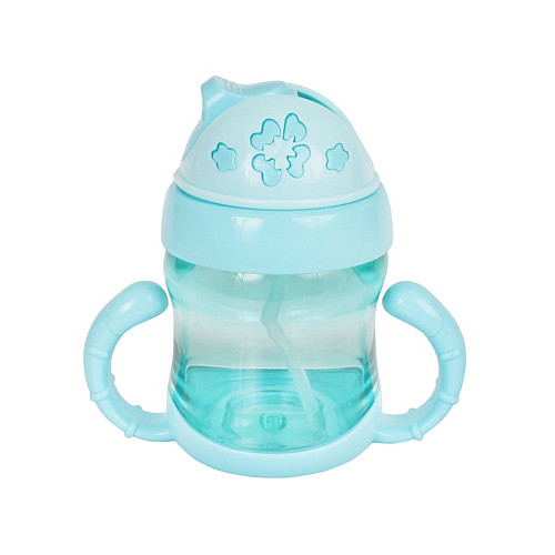 Детский поильник с трубочкой Mega Zayka MGZ-0321 (Turquoise) 150 мл