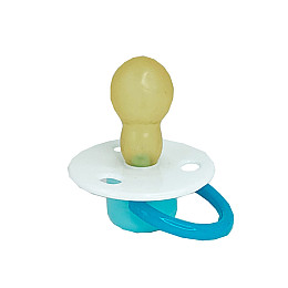 Дитяча пустушка латексна Mega Zayka MGZ-0515(Турquoise) кругла