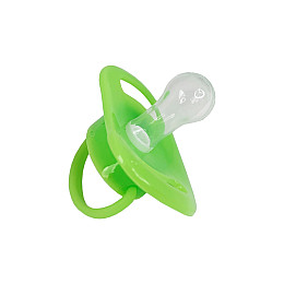 Пустышка силиконовая круглая Mega Zayka MGZ-0516(Green) с колпачком