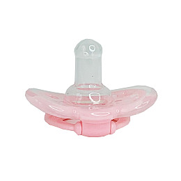 Детская пустышка силиконовая Mega Zayka MGZ-0517(Pink) круглая