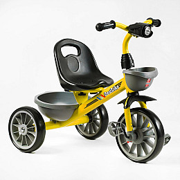 Детский велосипед трехколесный Best Trike 26/20 см 2 корзины Yellow (147568)