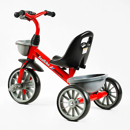 Детский велосипед трехколесный Best Trike 26/20 см 2 корзины Red (147572)